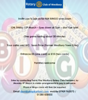 Westbury Rotary  Online Bingo
